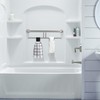 24 Inch Grab Bar w/Double Toilet Paper Roll Holder Brushed