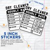 (2 Pack) Dry Cleaner Hourly Rate Stickers - Funny Dry