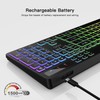 AOC KB600 Wireless Keyboard with 7-Color RGB Backlit, 2.4GHz Full-Size