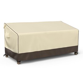 MR. COVER Outdoor Couch Cover Waterproof, Patio Furniture Covers for 3-Seater Couch, Fits up to 80"W x 38"D x 35"H, Moisture-proof & UV-protection, Brown & Khaki