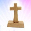 VOSAREA Christian Wooden Cross with Magnetic Base Decorations