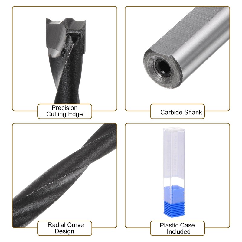sourcing map Brad Point Drill Bits for Wood 5mm x