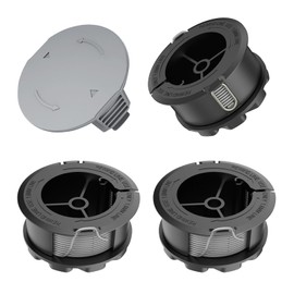 CHIHOLEN Pack of 3 Grass Trimmer Line Spool Compatible with F016800570, Replacement Thread Spool for Bosch UniversalGrassCut 18 18-26 18-260, Diameter 1.65 mm 6.1 m, with Spool Cover 1600A01R5J (3