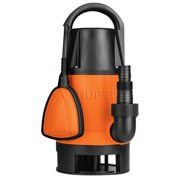 Truper Submersible Pump for Dirty Water 900W, Float Switch, Plastic Connector with Hose Adapter, #12604
