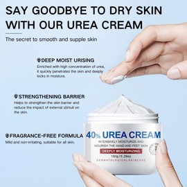 40% Urea Foot Cream,for Cracked Heels & Dry Skin – Athletes Foot Treatment, Callus Remover & Daily Hydrating Moisturiser – Heel Cream for Deep Cracked Skin, Hard Skin Remover & Foot Care Essentials