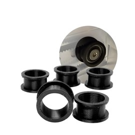 SplashNColor Pulley Wheel Replacement Compatible with Glowforge Laser Carriage Belt Right Side Wheel - Durable Pulley with Non-Conforming Groove - Durable ABS Material - 5 Pack - Black