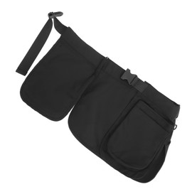 jojofuny Pack Multifunctional Belt Bag Cool Belt Sports Waist Bag Collapsible Pockets Bumbag Handlers Purse Zipper Accessories Running Vest Outdoor Sling Bum Fanny Pouch Black Polyester