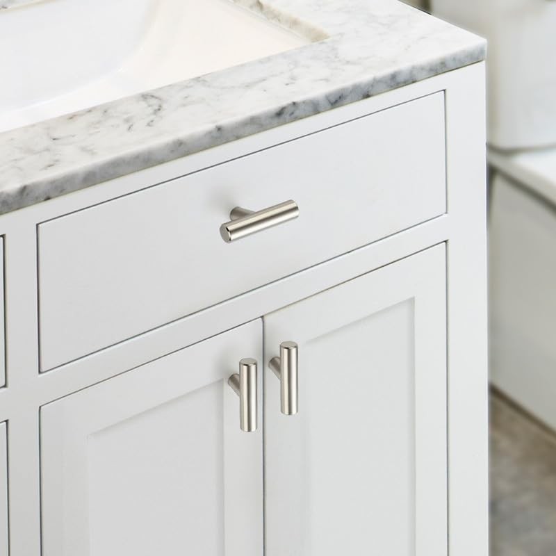 JOY DECOR 15 Pack Cabinet Knobs, Brushed Nickel Cabinet Handles,