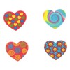 Funky Heart Tattoos (8 Tattoos, 4 Styles; 1.5" x 2"