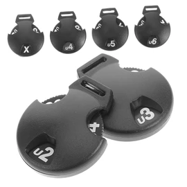 BIUDECO Golf Club Protector Id Label Golf Number Plate for Fairway Clubs 6pcs Interchangeable Tags