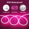 ShineBurky Neon Rope Light Pink,12V 16.4ft 600LEDs Dimmable Led Strip