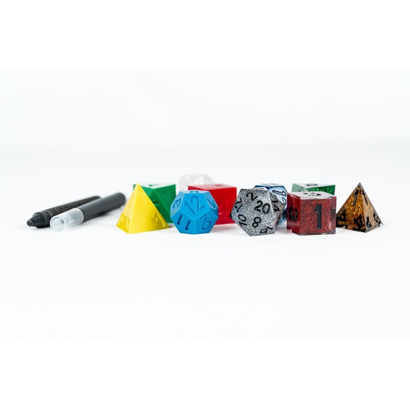 FanRoll D&D Dice Set 50th Wedding Anniversary Then Now Commemorative