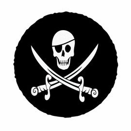 Jolly Roger Pirate Flag Spare Tire Cover 15 inch Wheel Skull Bayonet Cross Protectors Weatherproof Universal for Trailer Tire Cover Rv SUV Truck Camper Travel Trailer