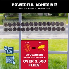 Catchmaster Catchmaster Window Fly Traps 12-Pack XL, Fruit Fly Traps for Indoors, Disposable Bulk Bug Catcher, Waterproof Insect Glue Trap, Adhesive Strips, Pet Safe Pest Control for Home, Kitchen, & Garage