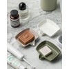 Self Draining Soap Dish, Ceramic Drain Soap Holder Waterfall Design
