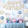 Dusty Blue Birthday Decorations for Men Women Kids,White Sand Cream