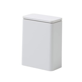 ideaco TUBELOR Medium Flap Trash Can with Lid, Gray, 0.8 gal (3 L)