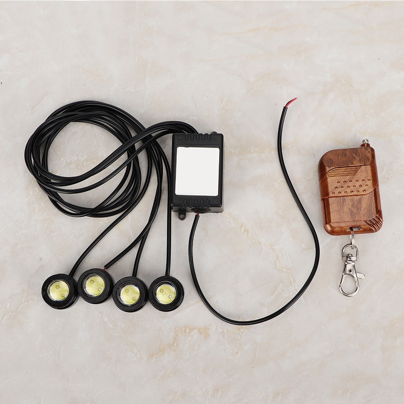 12V 6W 4in1 LED Eagle Eye Emergency Strobe Lamp Wireless