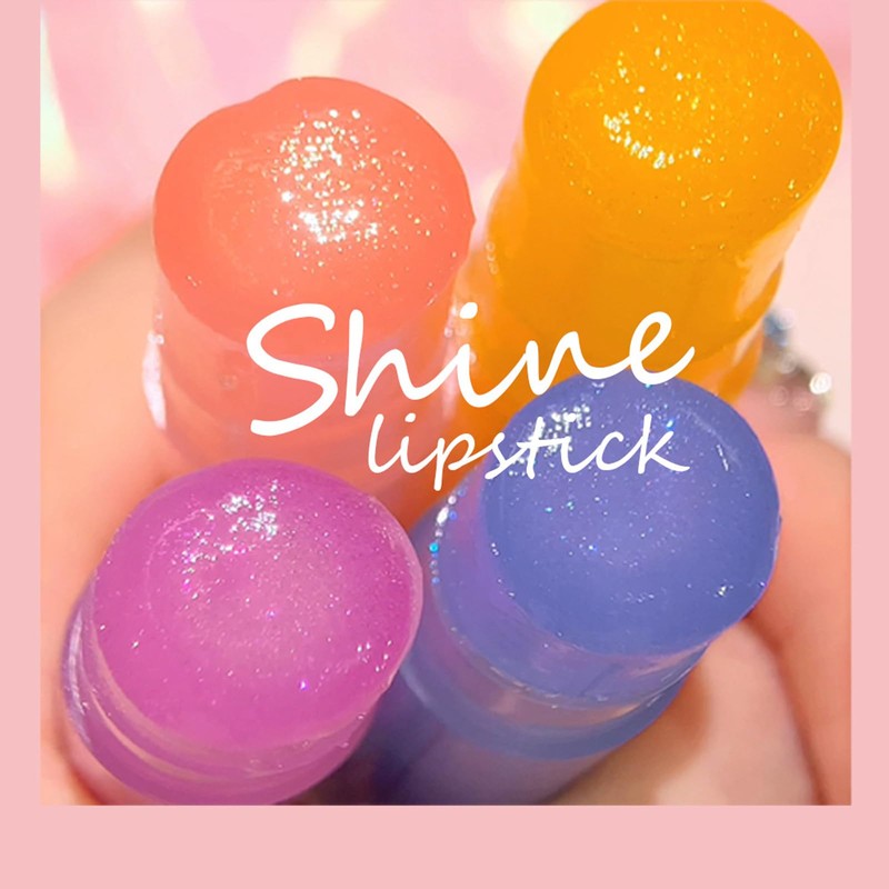 4 Pcs/Set High Shine Glossy Lipstick Set, Hydrating Glass Shine