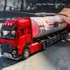 Alloy Gas Tanker Truck Model Water Spray High Simulation Detachable
