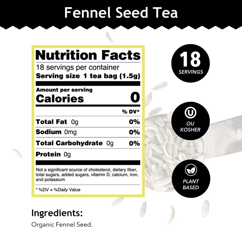 Buddha Teas - Organic Fennel Seed Tea - Herbal Tea