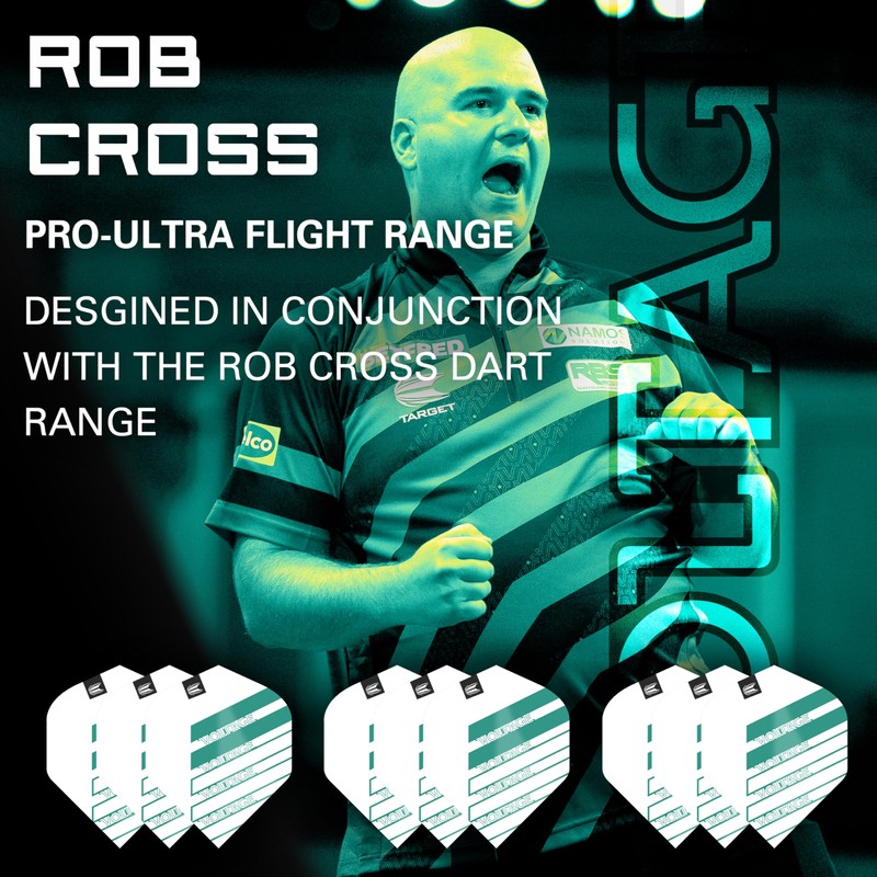 Target Rob Cross No.2 White Pro Ultra Dart Flights -