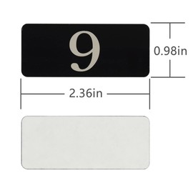 StayMax Plastic Rectangle Locker Numbered Sticker Room Number Table Number Office Number Cabinet Sticker (51-100, Black)