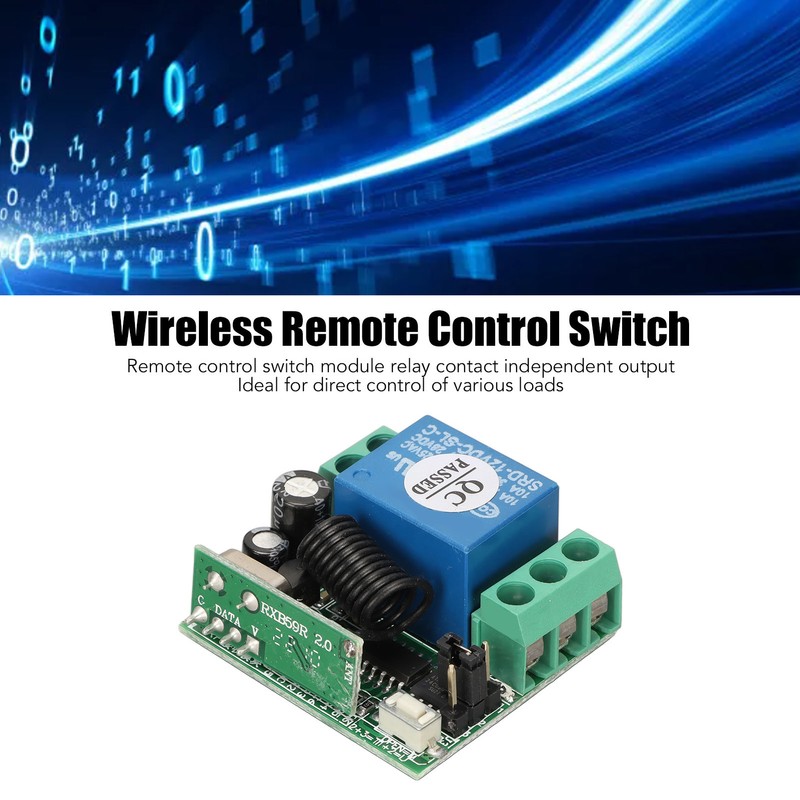 Remote Control Relay Switch 12V Single Way Wireless Remote Control