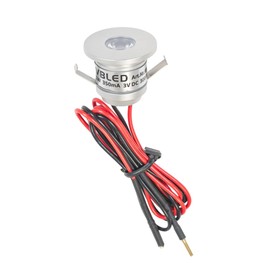 VBLED Set of 2 LED Aluminium Mini Recessed Spotlights 3 x 1 W 350 mA 80 lm Warm White 3000 K with Power Supply Not Dimmable
