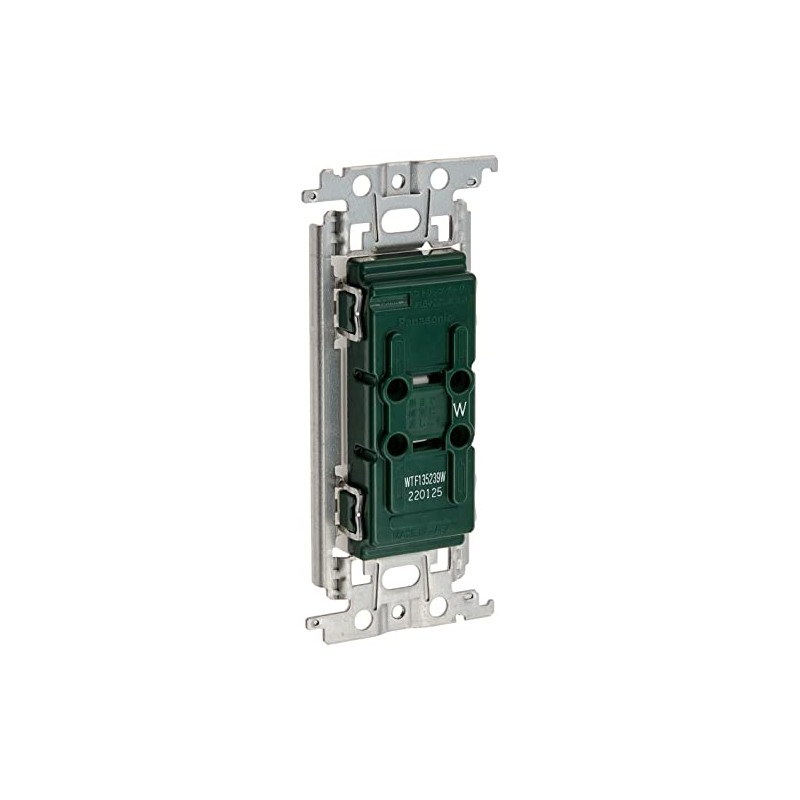 Panasonic WTF135239W Double Outlet with Embedded Door, Metal Frame, White