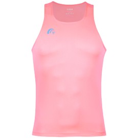 TLRUN Men's Running Tank Top Ultra Lightweight Marathon Singlet Shirts Dry Fit Yoga Workout Sleeveless T-Shirts U-Neck(XX-Large Pink)