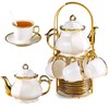 20-Piece Porcelain Tea Sets for Adults, British Style Tea Party