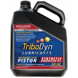 TriboDyn Tri-Guard 1100 ISO 100 Piston Non Detergent Synthetic Air Compressor Oil SAE 30 (1 Gallon)