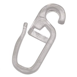 DELFRA 100 Clip Over Hooks 4 mm Transparent – Folding Hooks for Curtain Rings