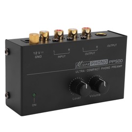 Phono Preamp, 100‑240V RIAA Equalization Phonograph Preamp Ultra-Low Noise Record (US Plug 100‑240V)