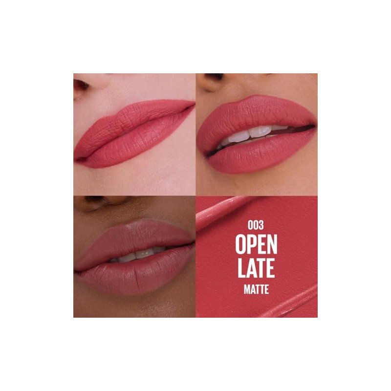 Maybelline Serum Lipstick Labial en Barra Hidratante Mate Open Late