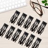 Double Grip Hair Clips, 50 Black Snap Hair Clips for