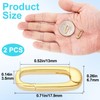 Winsyison 2pcs 18K Gold Plated Oval Necklace Connector, Brass Wedding