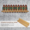 Wokyy Wall Mounted Screwdriver Rack, Bamboo Pliers Holder Hammer Wall