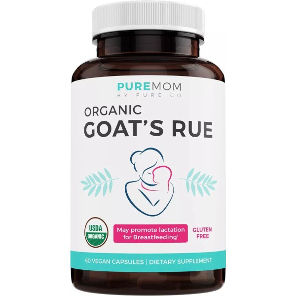 Puremom Organic Goat's Rue Libre De Gluten 60 Caps Sabor Sin Sabor