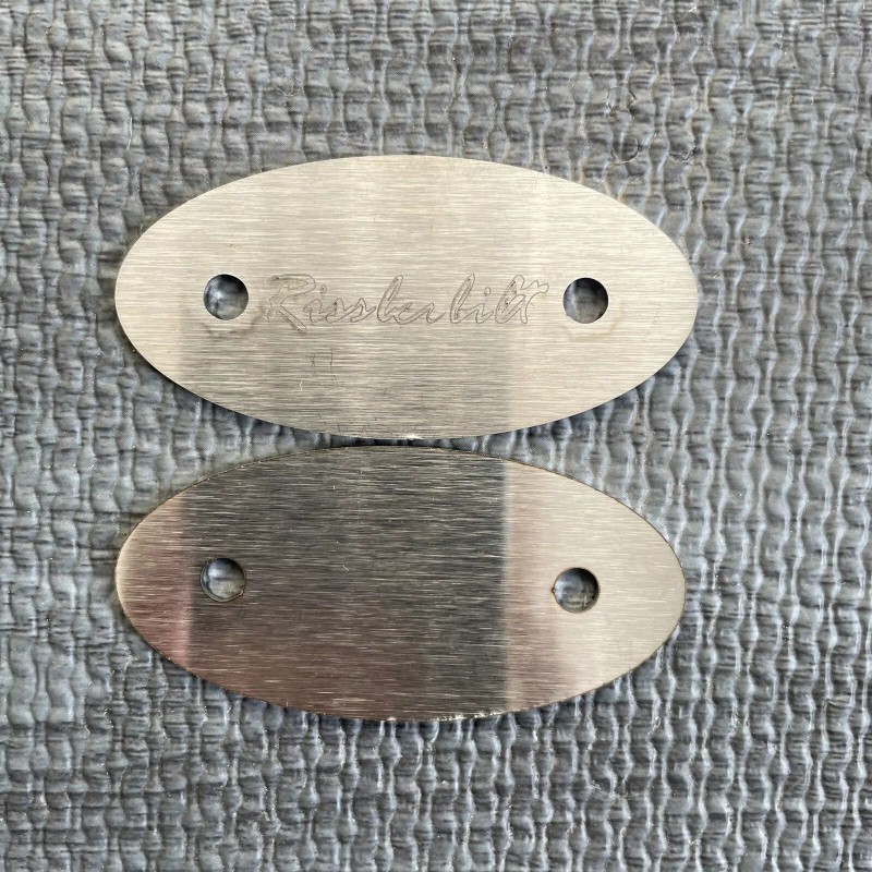 Peterbilt custom Spot Light block off stainless plate Set of