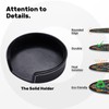 Famame 6 Pcs Mexican Floral Navajo Pattern Leather Coasters for