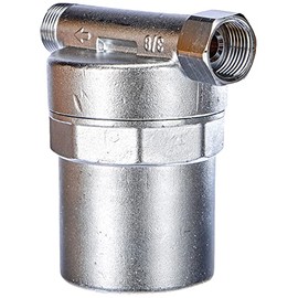 Caleffi ANTISHOCK Water Hammer Arrester 3/8'' F x 3/8'' M Nut for Fitting Under Sinks Brass Body Chrome Plated 525130