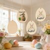50-Piece Easter Crafts Set - Unfinished Wooden Eggs Pendant, Paint-Friendly