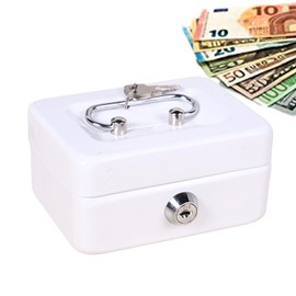 Locking Cash Box - Money Cash Lock Box with Key | Cash Boxes & Check Boxes, Money Storage Box, Cash Safe Boxes for Cash and Valuables Security Home