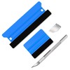 Umaki Wallpaper Tools Plastic Smoother, 21cm+10cm Felt Squeegee and Trimming