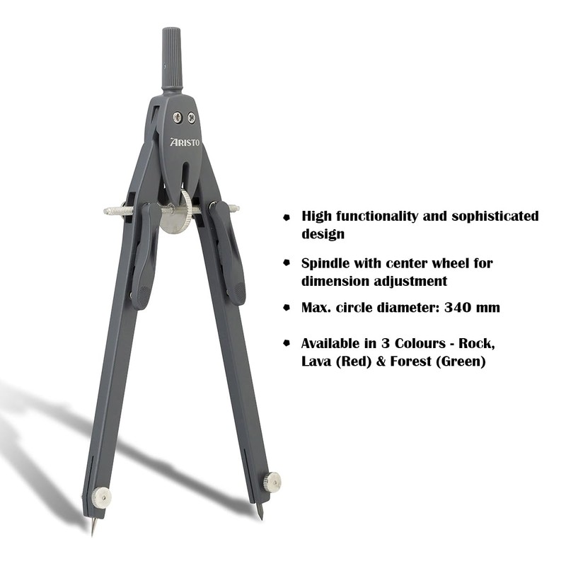 Aristo AR552811-20 BTS Quick Adjustment Compass with Non-Adjustable Compass Legs