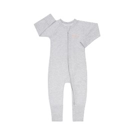 Bonds Baby Zippy - Cotton Blend Zip Wondersuit, Grey Stripe, 0 (6-12 Months)