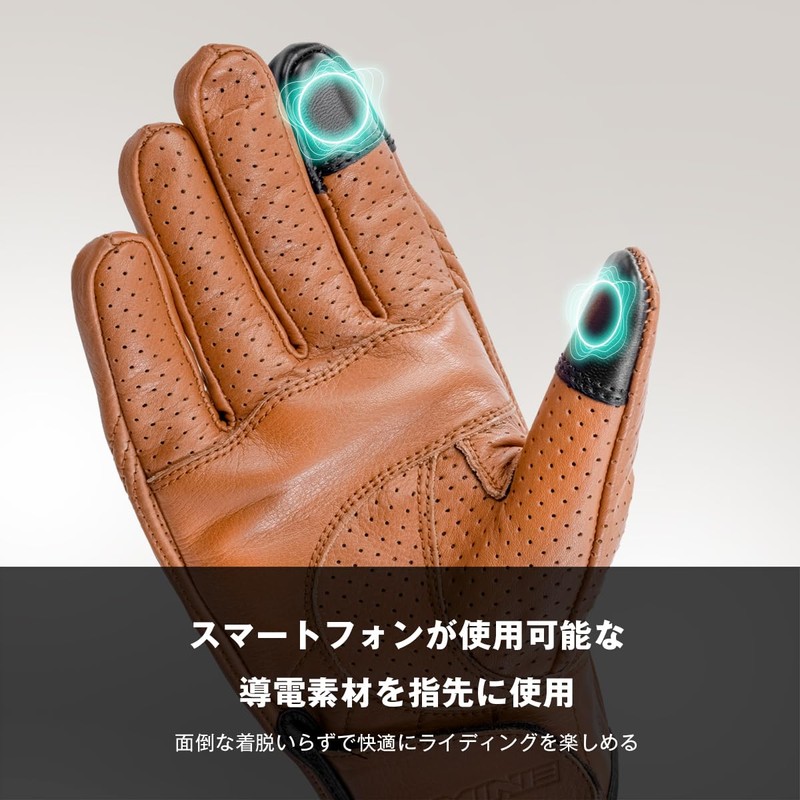Komine 2025 New Model Motorcycle 06-264 GK-264 Protective Leather Gloves