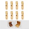 30 PCS Hidden Cylindrical Barrel Hinge Invisible Hinges Brass Tone